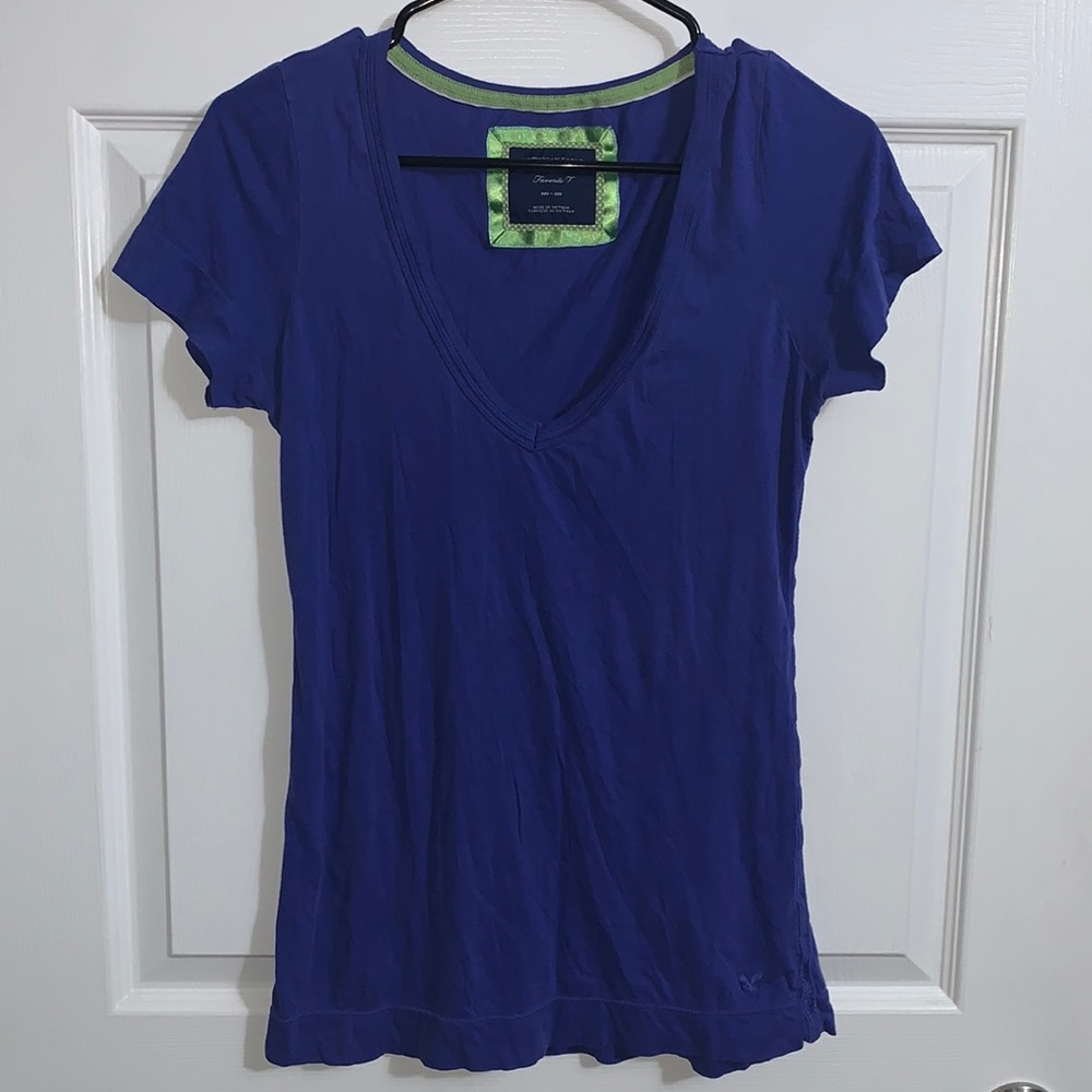 American Eagle Outfitters Blue V Neck
